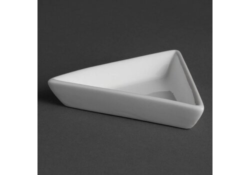  Olympia Driehoek serveer schalen wit | 12 stuks 