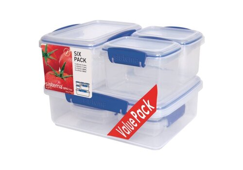  HorecaTraders Set van 6 Voedseldozen 