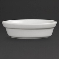 Ovaal serveerschaal porselein wit | 6 stuks