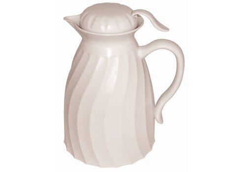  HorecaTraders Thermoskan GeÌøsoleerd Kunststof Wit | 0,6 Liter 