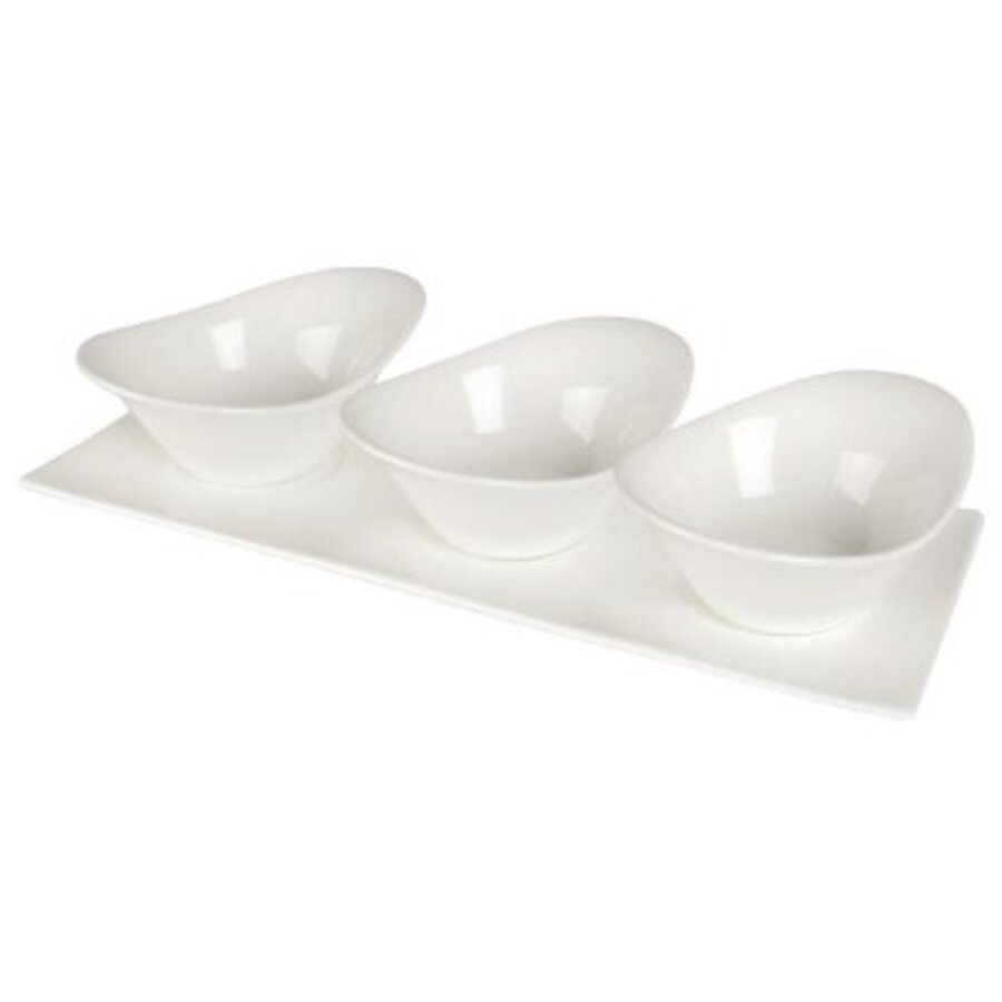 Porselein mini kom | 6 Stuks