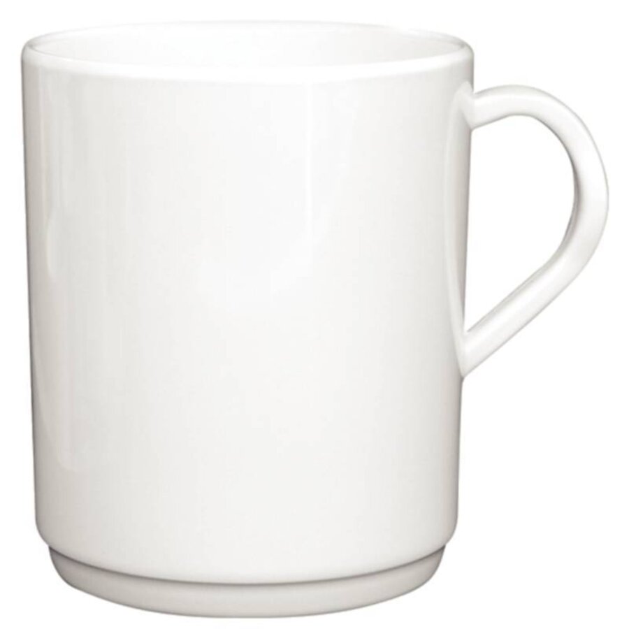 Melamine Witte Mok 35cl | 6 stuks