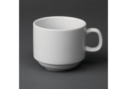  Olympia Stapelbare Koffiekopjes Wit Porselein 20 cl (Stuks 12) 