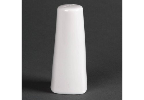  HorecaTraders Peperstrooier wit porselein | 6 Stuks 