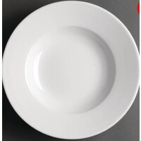 Wit porselein diep bord | 23 cm (stuks 6)