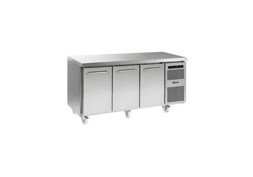  Gram 3-deurs gekoelde werkbank RVS | 90 x 172 x 70 cm 