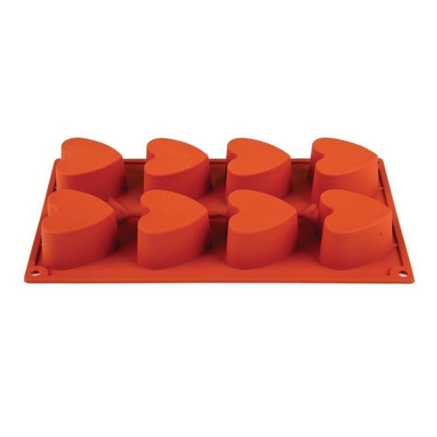 Siliconen bakvormen | 8 hartjes