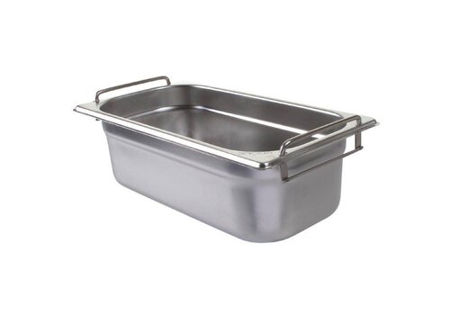  Vogue RVS GN 1/3 met handvatten, 100 mm (3,7 Ltr.) 