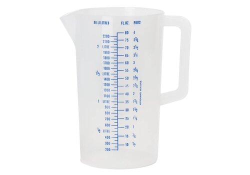  HorecaTraders Plastic Maatbeker | 2,2 Liter 