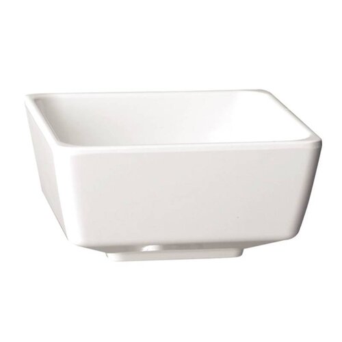  HorecaTraders Float melamine vierkante kom wit 13cm 