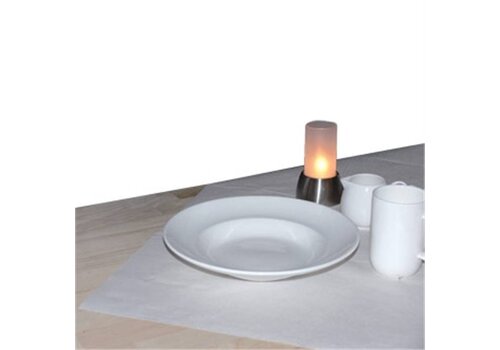  Lotus Wegwerp papieren tafelkleed wit 90x90 cm (25 stuks) 