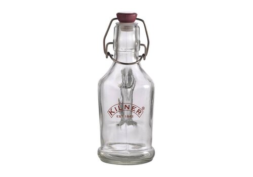  HorecaTraders Kilner bewaarfles met beugelsluiting en handvat, 200 ml 