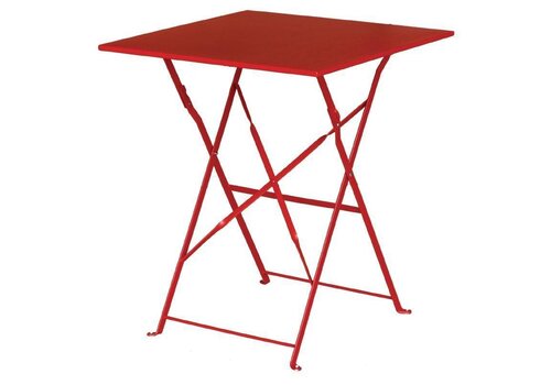  HorecaTraders Opklapbare Vierkante Tafel Staal | 6 Kleuren 