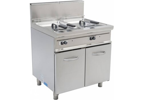  Saro Gasfritteuse met Onderstel 2 x 17 - HEAVY DUTY 