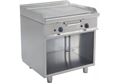  Saro Gas Dubbele Grillplaat Geribbeld | 80x70x85cm 