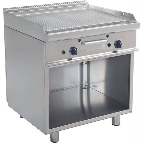  Saro Gas Dubbele Grillplaat Geribbeld | 80x70x85cm 