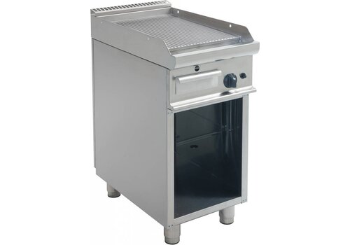  Saro Gas Grillplaat Geribbeld Onderstel | 40x70x85cm 
