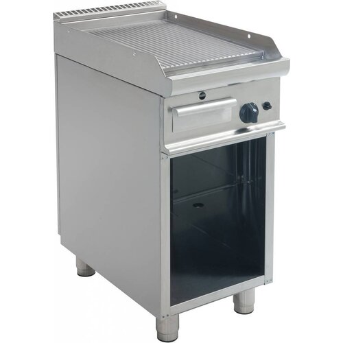  Saro Gas Grillplaat Geribbeld Onderstel | 40x70x85cm 