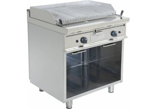  Saro Dubbele Lavasteengrill met Open Onderstel 
