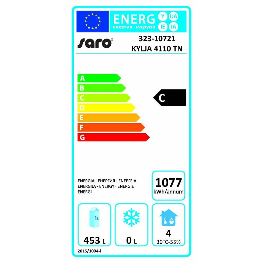 RVS Koelwerkbank | 3 deuren | 2 laden | 223 x 70 x 89/95 cm