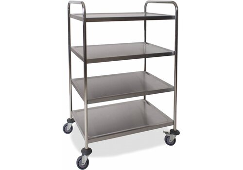  Saro Serveerwagen met 4 Planken - HEAVY DUTY 