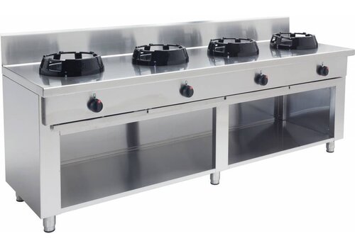  Saro Professionele Wok-Gasfornuis met 4 branders en onderstel 