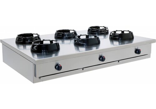  Saro Wok-Gaskookplaat met 6 branders 