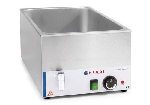  Hendi Bain-Marie met kraan 150 mm diep 