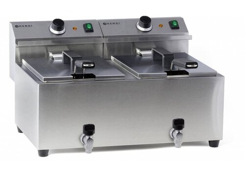  Hendi Professioneel Elektrische Friteusen 2x8 Liter 