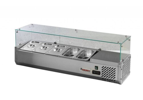  Hendi Koelvitrine rvs 5x GN 1/4 150 mm 