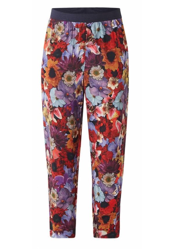 P-Filo Loose Fit Trousers With Bloemendessin