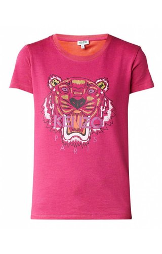 Kenzo Tiger T-Shirt With Logoprint 