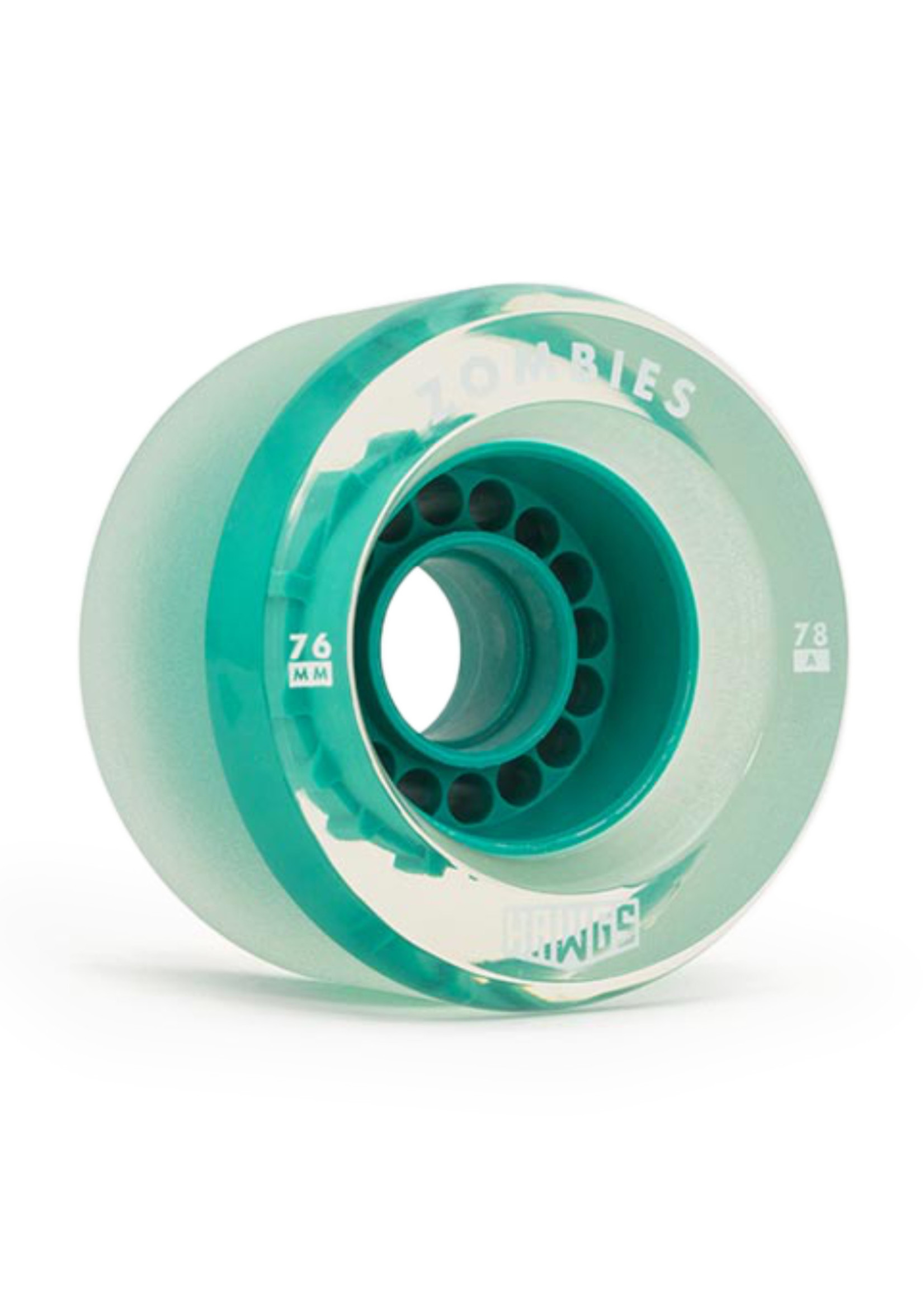 Hawgs Wheels Hawgs Clear Zombie Rollen 76 mm 78A Teal 4er-Set