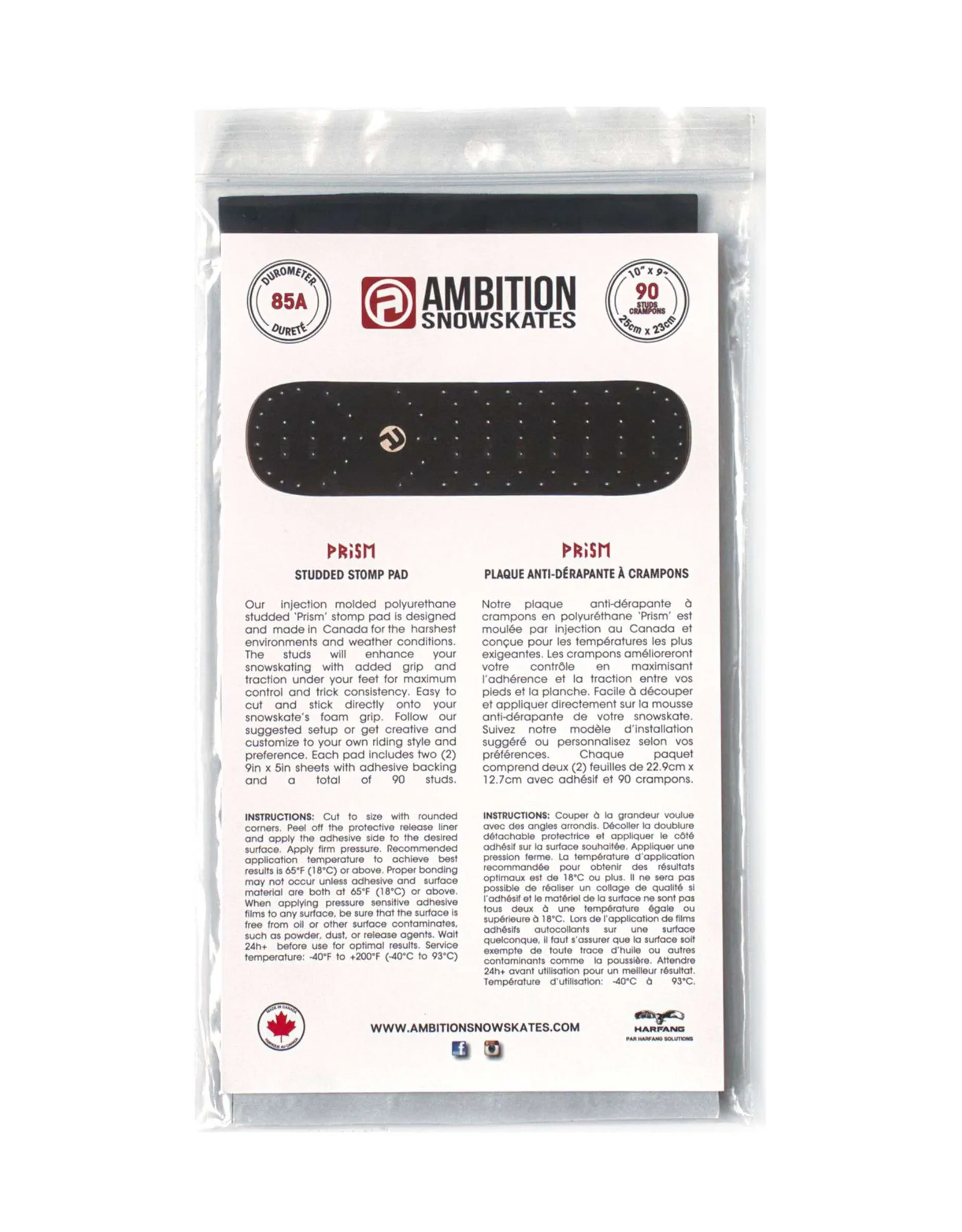 AMBITION SKATES グリップパッド付き ambition-snowskates-ambition-