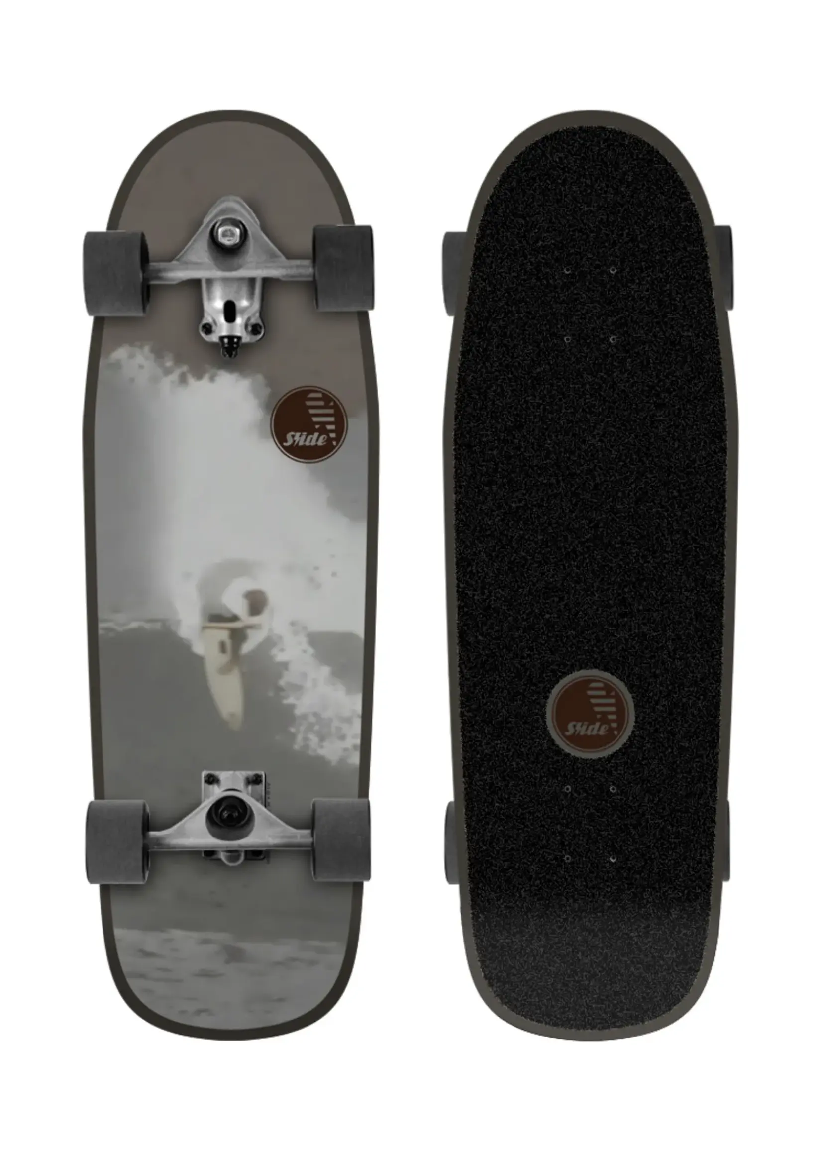 Slide Surfskates Slide OBQ I 33" Surfskate Komplettbrett für Carving, Bowl und fortgeschrittenes Surftraining