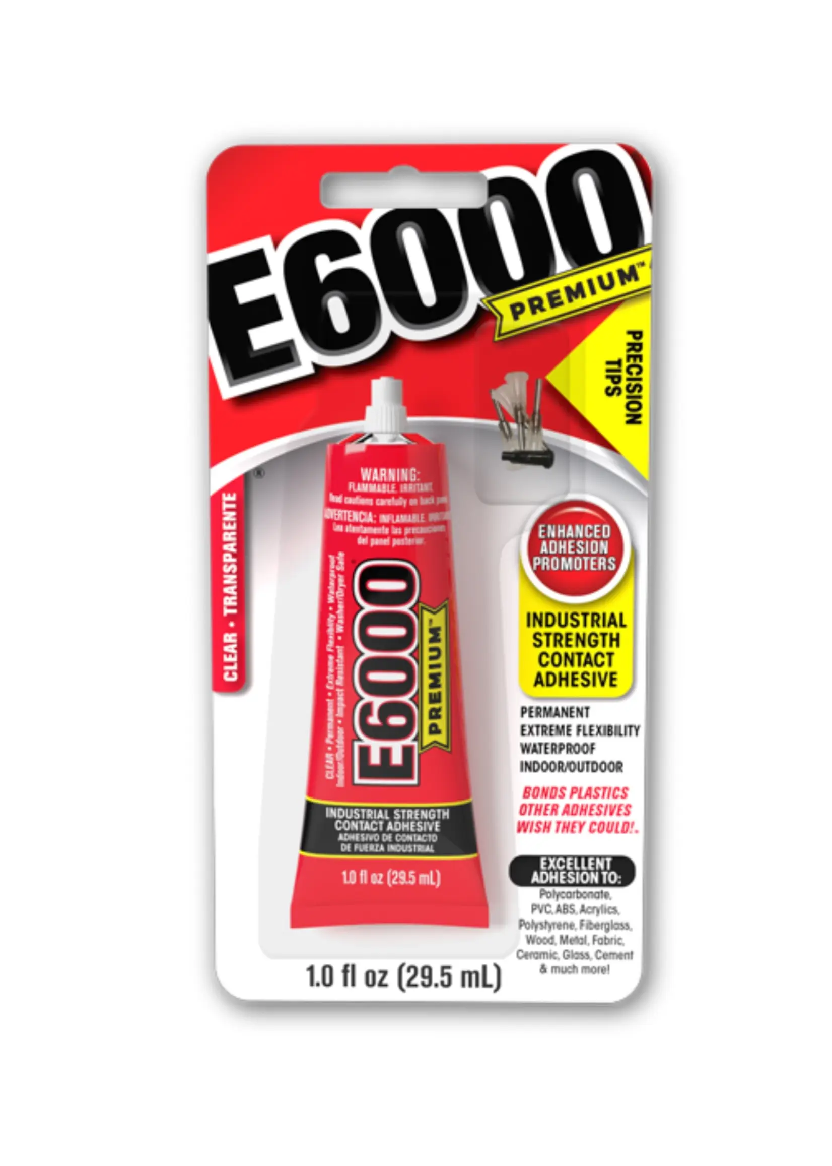 Eclectic Products Eclectic E6000 Premium 29.5 ml Tube Bastelkleber mit Präzisionsspitzen Klar