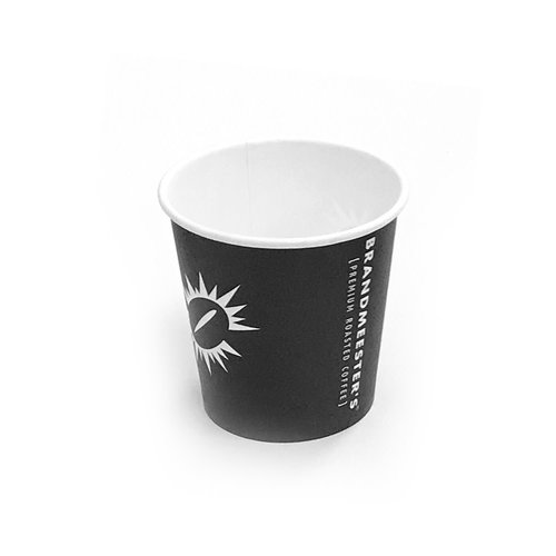 Brandmeesters Paper Cup 7OZ Zwart Biologisch afbreekbaar [streng 50 stuks]