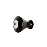 Reg Barber Handle Short Anodized Black White delron