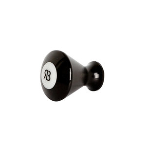 Reg Barber Reg Barber Handle Short Anodized Black White delron