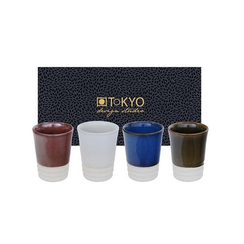 Tokyo Design Studio Espresso Cup Giftset 4pcs Wh/Rd/Gr/Bl Tokyo Design Studio Espresso Cup Giftset 4pcs Wh/Rd/Gr/Bl