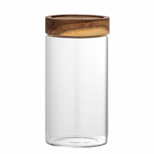 Bloomingville KAUNA Voorraadbus 480ml Glas HOUT