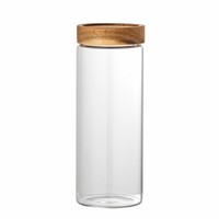 KAUNA Voorraadbus 690ml Glas HOUT