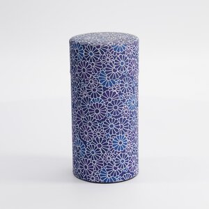 Thee bewaarbus Dark Blue No.3 FLOWERS