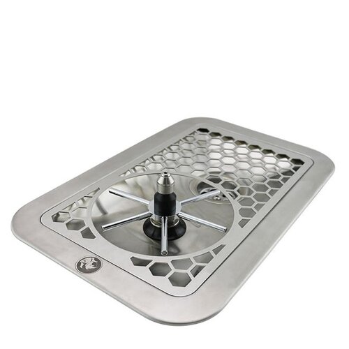 Rhinowares Rhino Coffee Gear Pitcher Rinser Square - 300mm - Spinjet