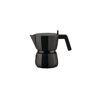 Mokapot Alessi "Moka" zwart/zwart 3-kops alu