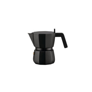 Alessi Mokapot Alessi "Moka" zwart/zwart 3-kops alu