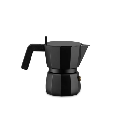 Alessi Mokapot Alessi "Moka" zwart/zwart 3-kops alu