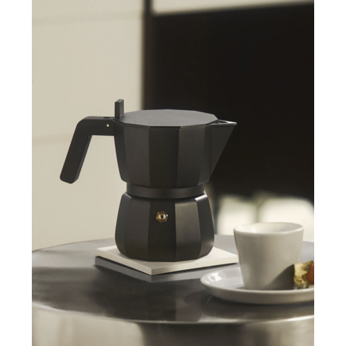 Alessi Mokapot Alessi "Moka" zwart/zwart 3-kops alu