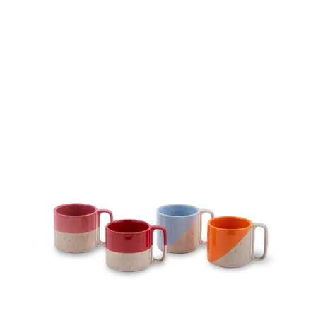 Pols Potten Pols Potten Cappu Stacking Mokken bruin set van 4