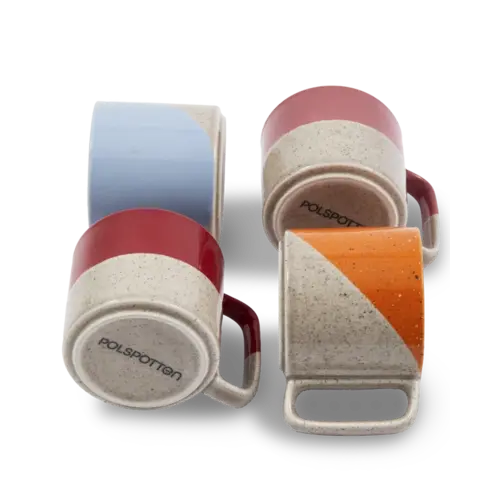 Pols Potten Pols Potten Cappu Stacking Mokken bruin set van 4